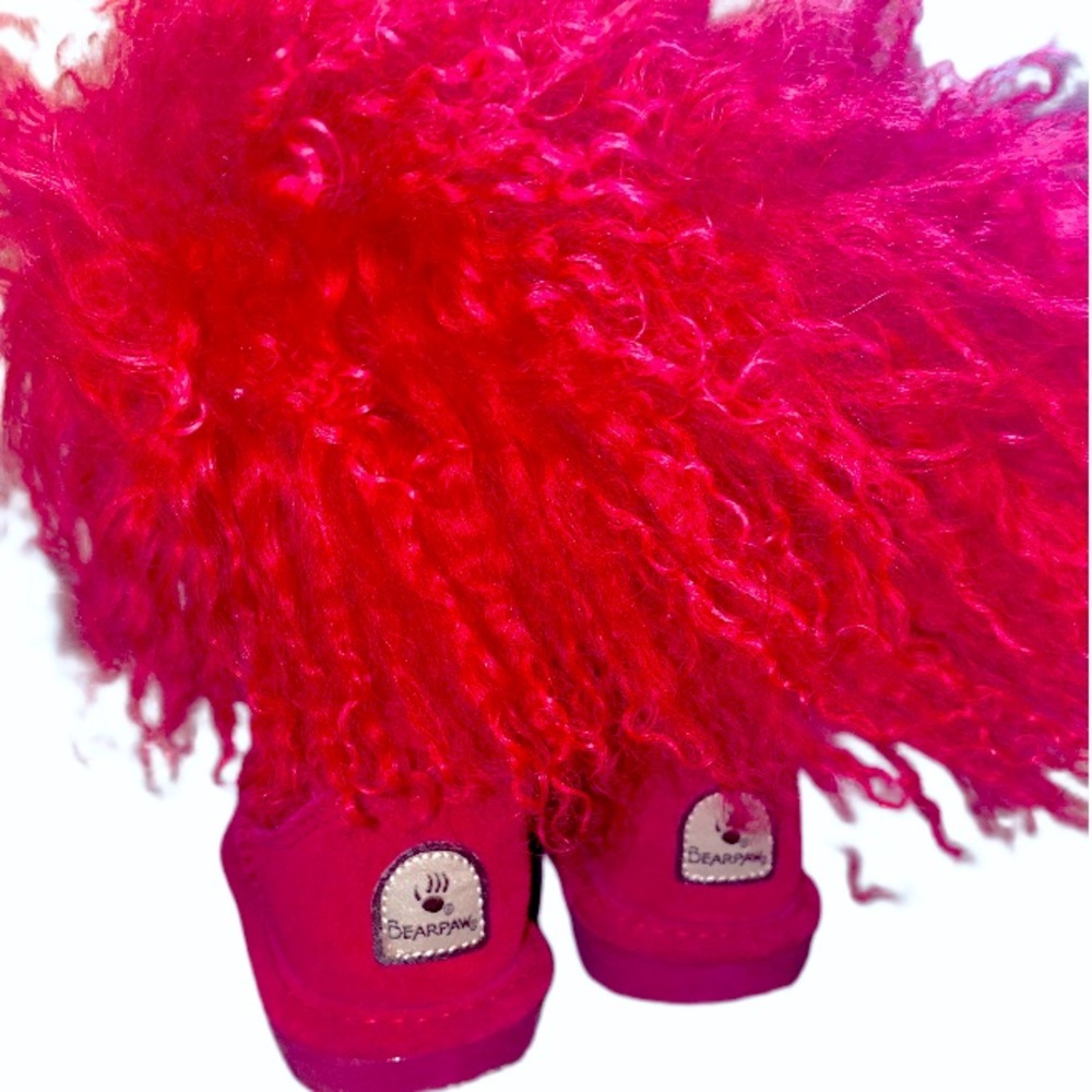 COPY - Bearpaw shaggy electric pink boots